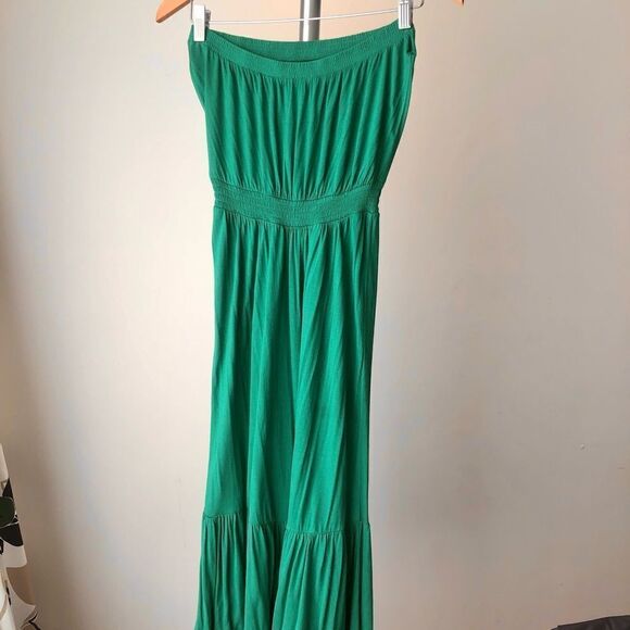 Forever 21/ Emerald Green‎ Strapless Dress/ Sz M - Picture 2 of 4